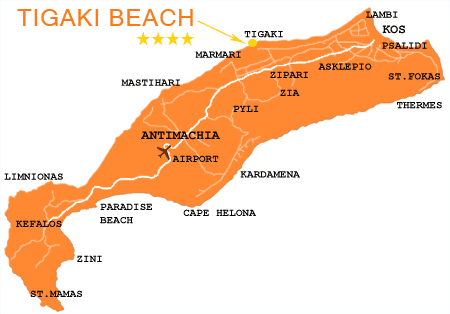 Map of Tigaki Beach Hotel